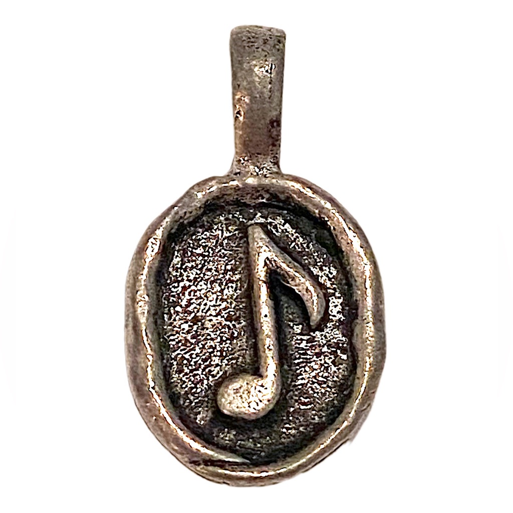 Jewel Kade Music Note Necklace Pendant Silver